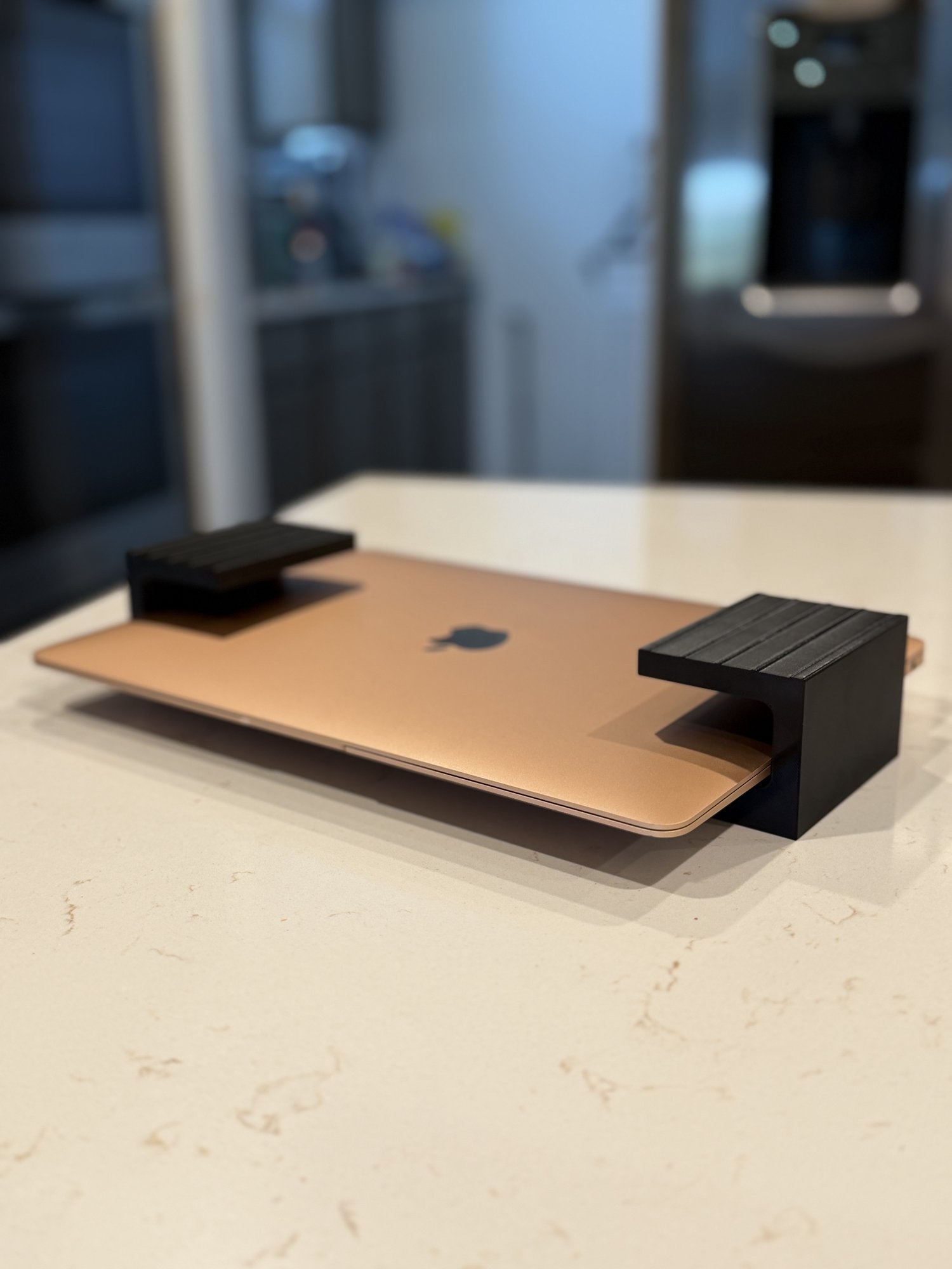 Below Desk Laptop Mount 2 - Black PETG